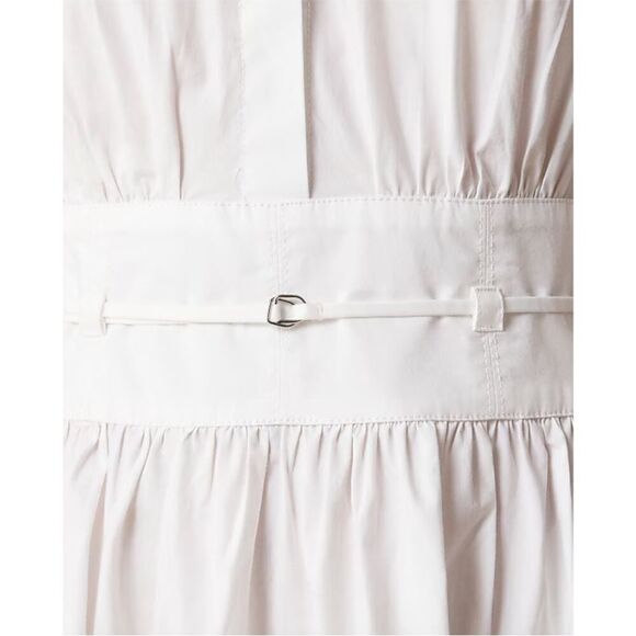 J Crew NWT Fitted Waist Shirt Dress in Cotton Poplin Size 2 in White | Belted - Picture 5 of 14